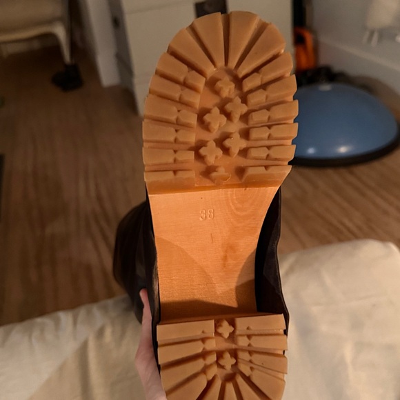 Swedish Hasbeens NWT Bootcut Knee Boot Black Super Fun Style Unique 🌈♥️ - Picture 13 of 13